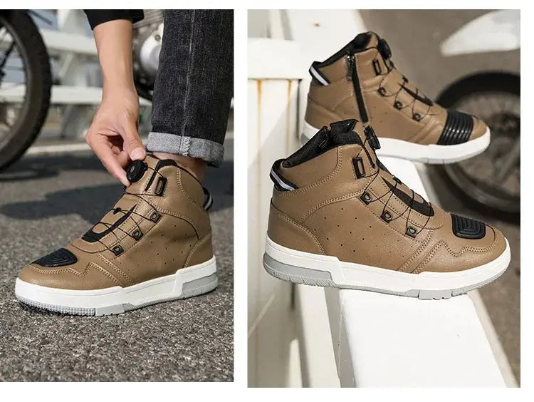 New Motorcycle Boots Men Women Knight Outdoor Riding Anti-slip Spring Sneakers Shoes Bicycle Mountain Racing Road Speed Summer NovaCart