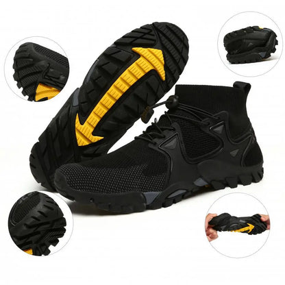 Shoes for Men Walking  2023 Summer New High Top Boots Breathable Mesh Mountaineering Outdoor Comfortable Leisure Travel Sneakers NovaCart