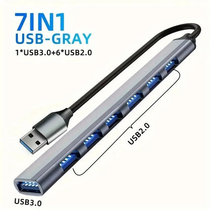 USB C Hub 8In1 7in2 7in1 Type C 3.1 To 4K HDMI Adapter with RJ45 SD/TF Card Reader PD Fast Charge for MacBook Notebook Laptop Pi-Mart