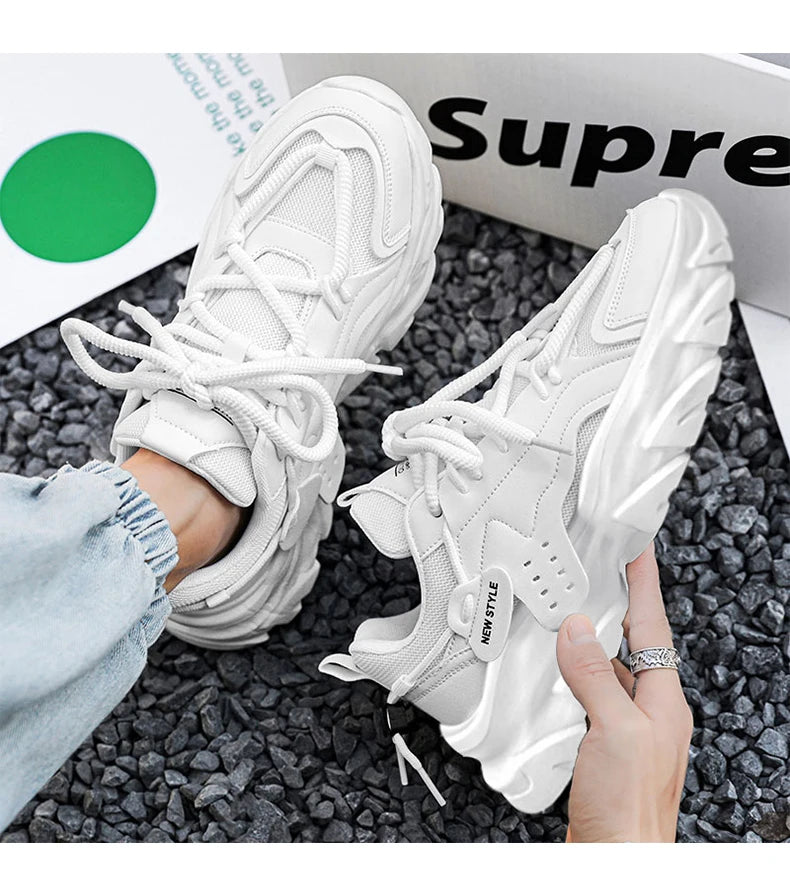 Men's Shoe Breathable Thick Soled Casual Sneakers Outdoor Running Four Seasons New Tennis Men Soft Soles Comfort Male Sneakers NovaCart