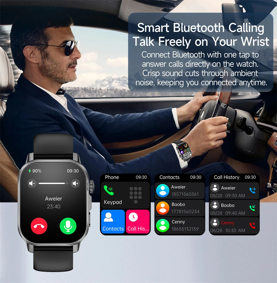 2026 New Model Uric Acid & Lipid Health Analysis Smart Watch Men ECG+PPG Bluetooth Call 2.01-inch Flashlight Smartwatch Women NovaCart