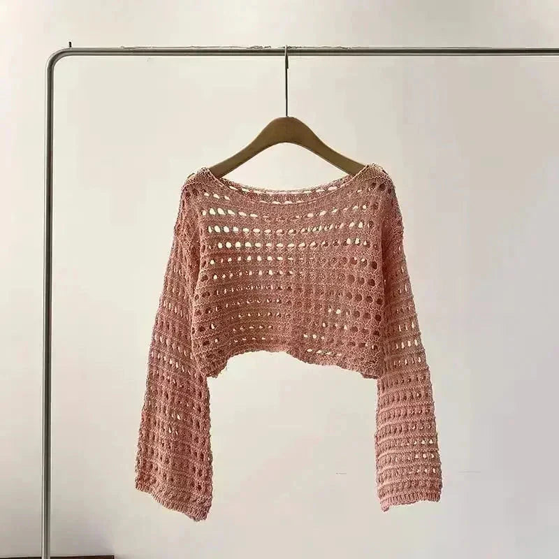 Women’s crochet knit beach cover up FitiqueFit