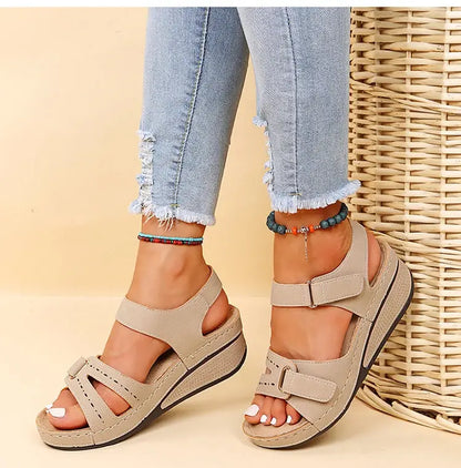 Shoes Women Sandals Fashion Wedge Ladies Shoes Party Women's Sandals Huaraches Elegant Footwear Zapatos De Mujer Female NovaCart