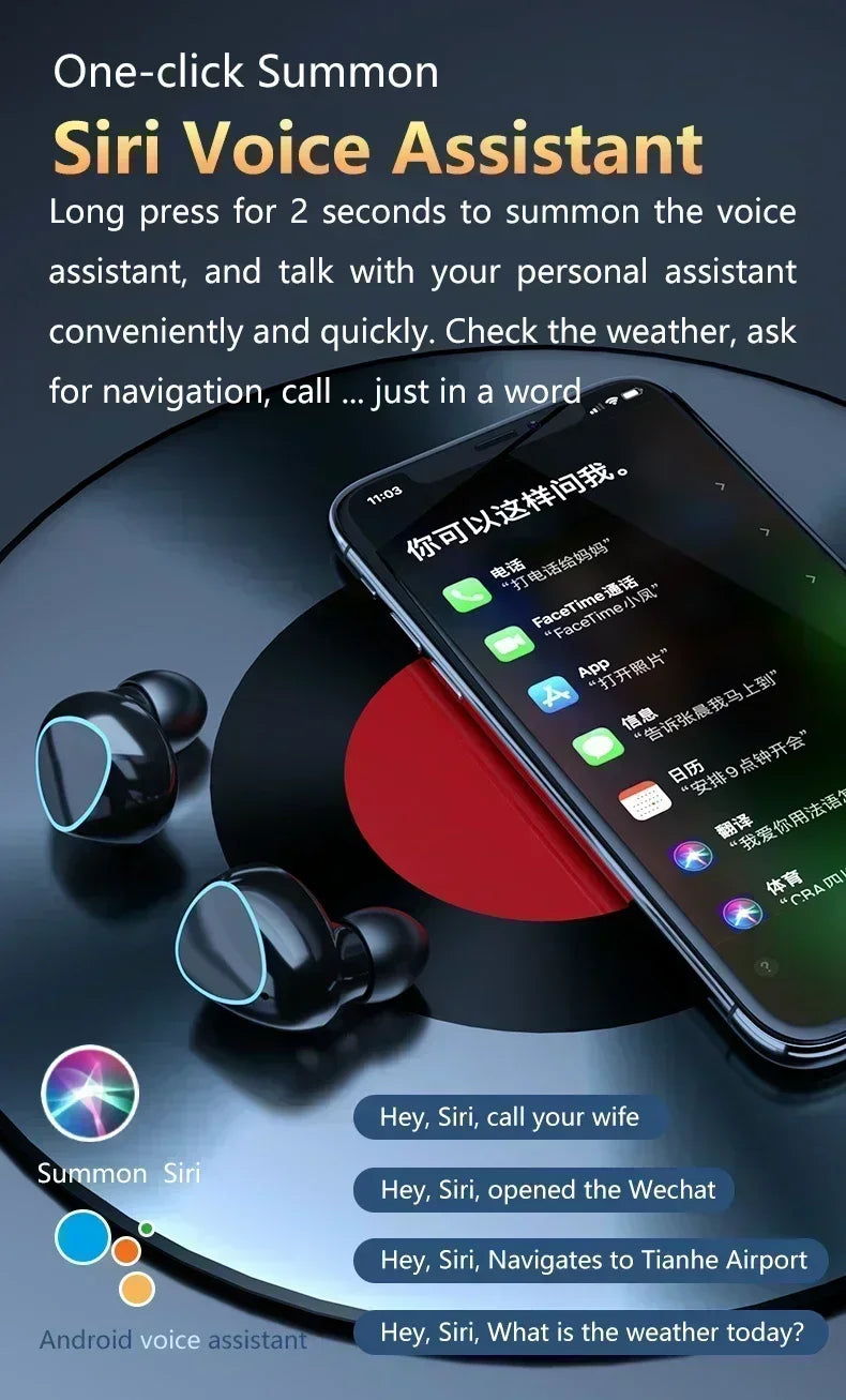 M10 Wireless Headphone Bluetooth Earphones Waterproof Earpieces Sport Earbuds For Huawei Iphone OPPO Xiaomi TWS Music Headset NovaCart