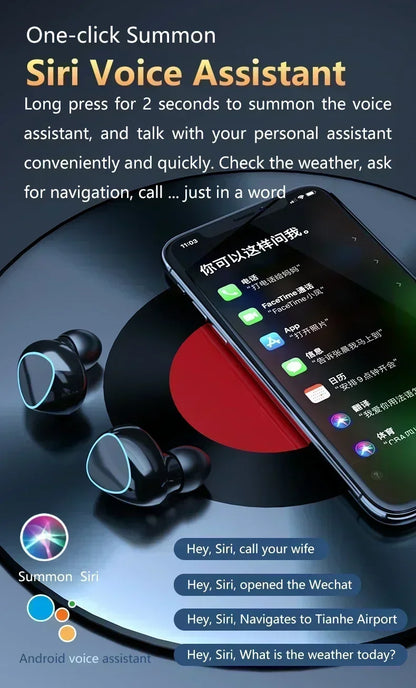 M10 Wireless Headphone Bluetooth Earphones Waterproof Earpieces Sport Earbuds For Huawei Iphone OPPO Xiaomi TWS Music Headset NovaCart