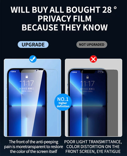 1-4Pcs Privacy Screen Protector for iPhone 14 13 11 12 Pro Max Mini 8 Plus Anti-spy Protective Glass for iPhone 15 16 17 XS MAX NovaCart