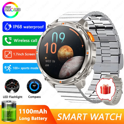 2026 New T-Rex3 Pro 1100mAh Battery Smart Watch GPS path 5ATM Waterproof Sports Run tracker Outdoors Compass Military Smartwatch NovaCart