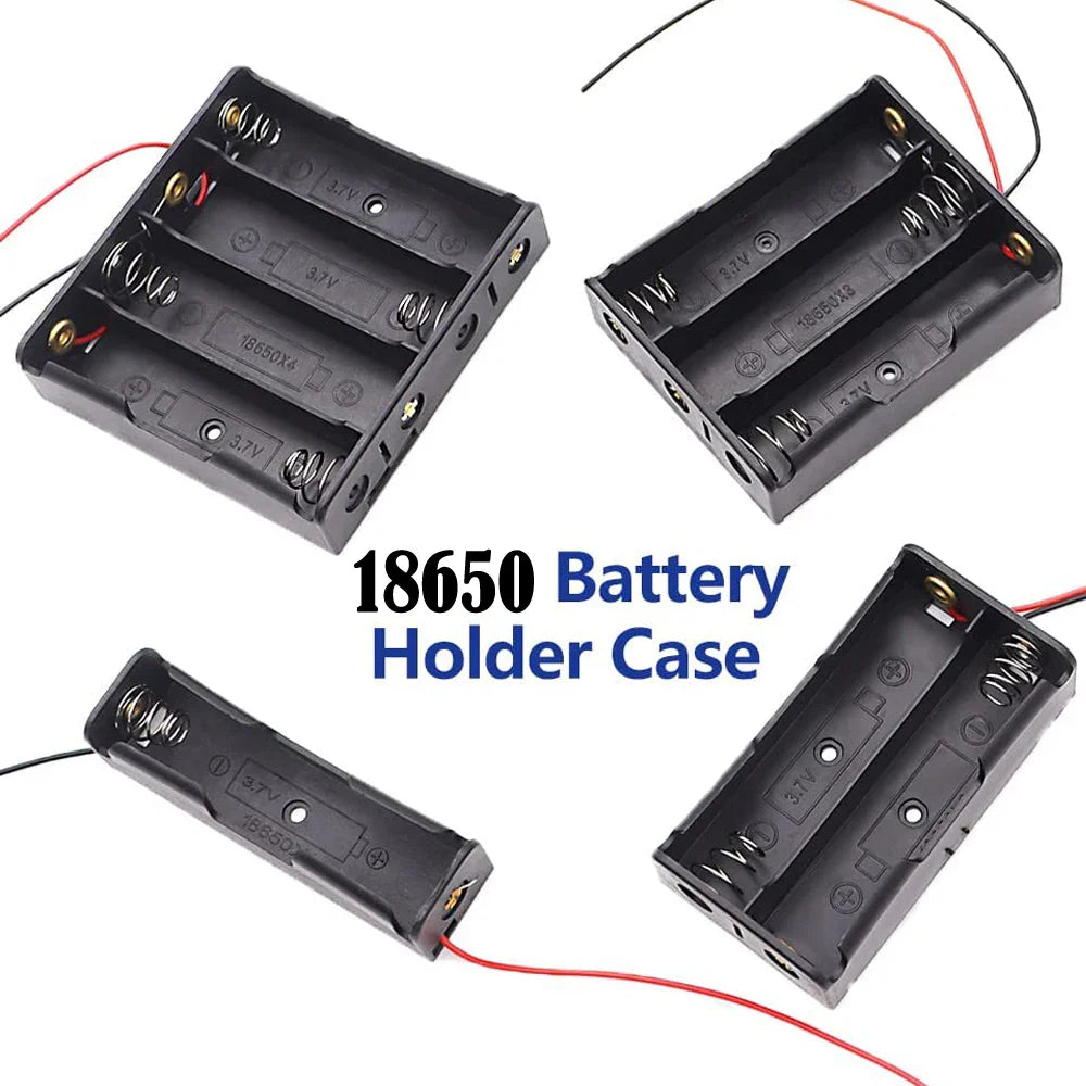 3pcs 18650 Battery Holder with Wire 3.7V,7.4V, 11.1V, 14.8V 18650 Battery Holder Box for Battery storage charging Pi-Mart