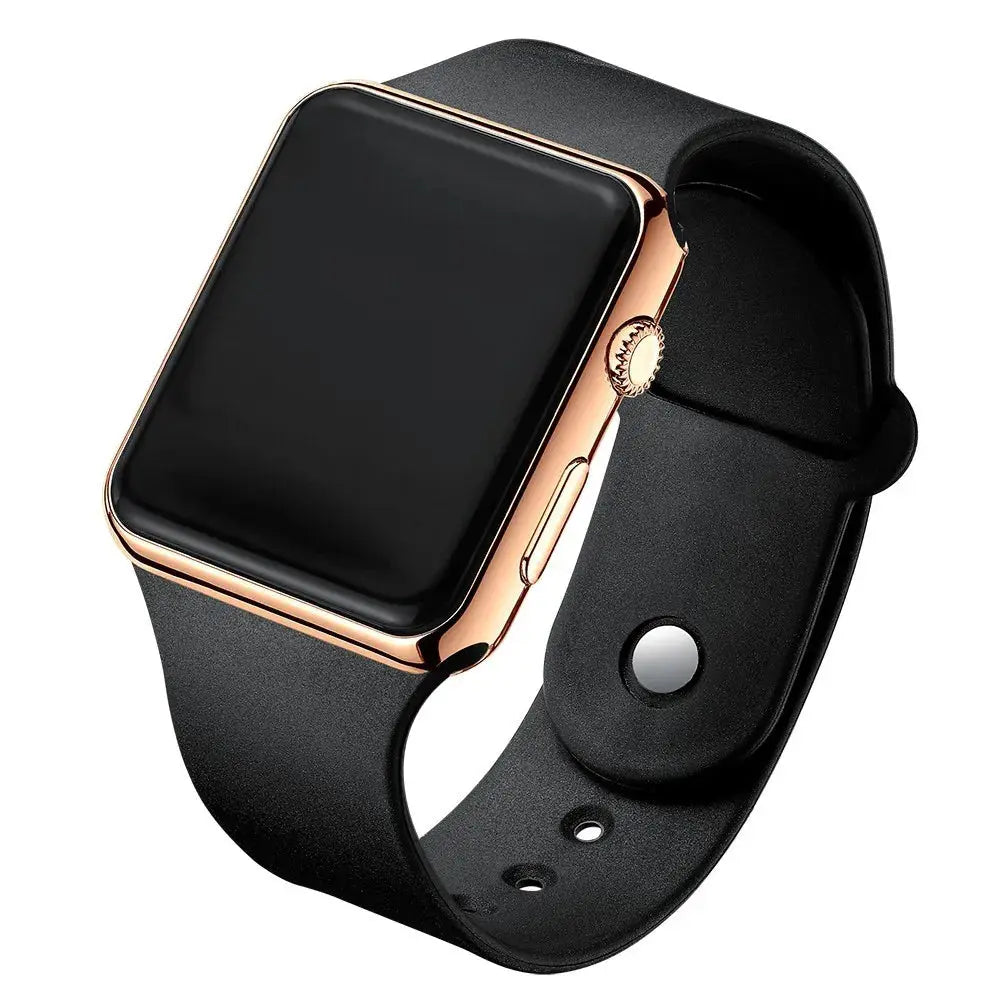 Simple Digital Watch for Men Women Fashion Sport LED Electronic Watch Black Silicone Wristband Casual Mens Watch Reloj Hombre NovaCart