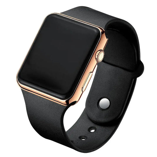 Simple Digital Watch for Men Women Fashion Sport LED Electronic Watch Black Silicone Wristband Casual Mens Watch Reloj Hombre NovaCart