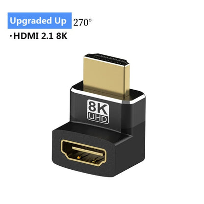 MIZIQIER 8K HDMI 2.1 Adapter 90 270 Degree Male to Female, 8k60Hz 4k120Hz,48Gbps,Compatible PS5/4, HDTV, Roku, TV Stick, PC Pi-Mart