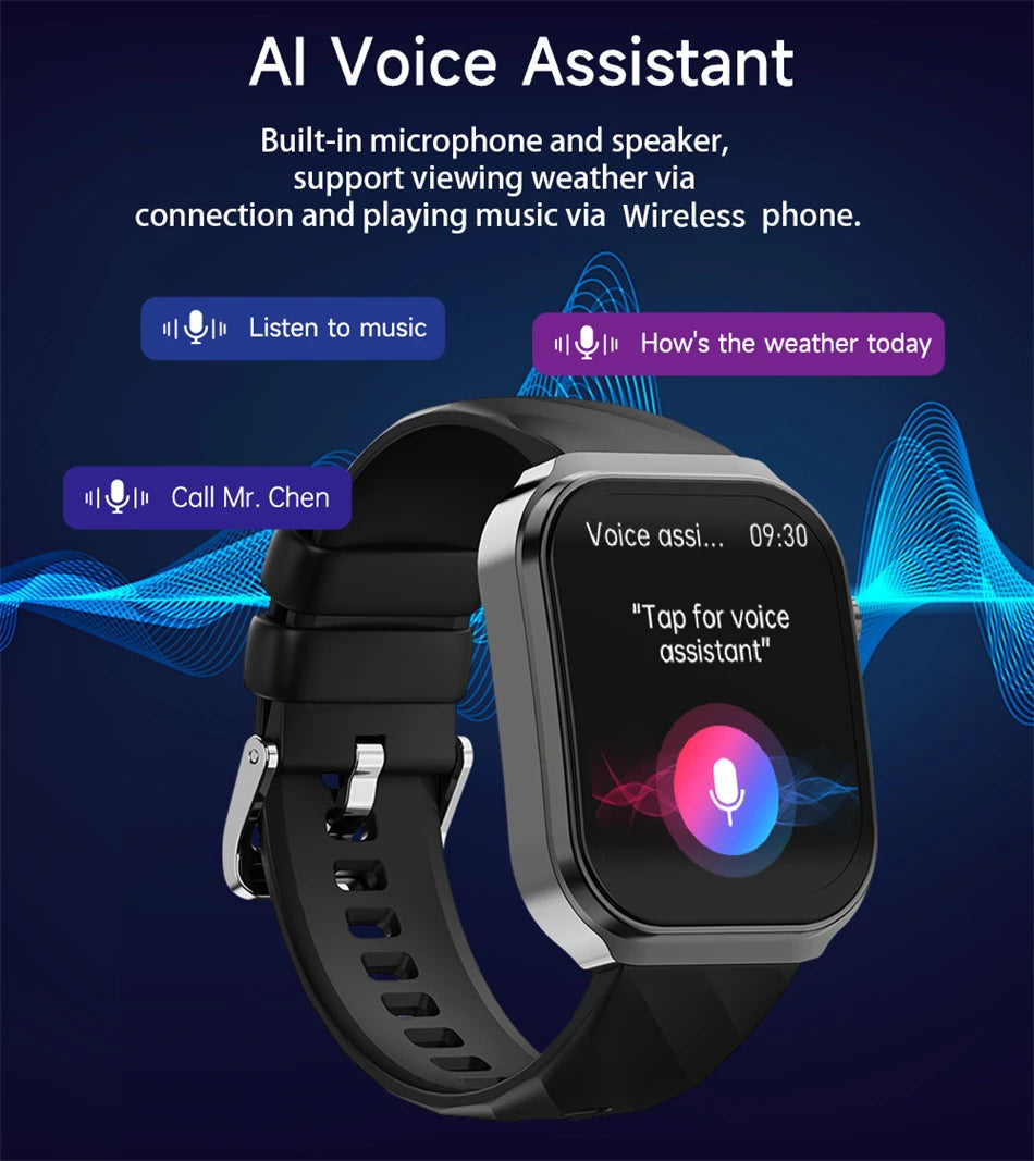 LIGE New Blood Lipid Uric Acid Analysis Health Smart Watch For Men Women Blood Pressure Blood Oxygen Clock Call Smart Watch 2026 NovaCart