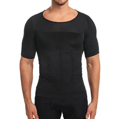 Mens Slimming Body Shaper Compression Shirt Tummy Control Slimmer Shapewear Gynecomastia Undershirt Posture Corrector Tops NovaCart