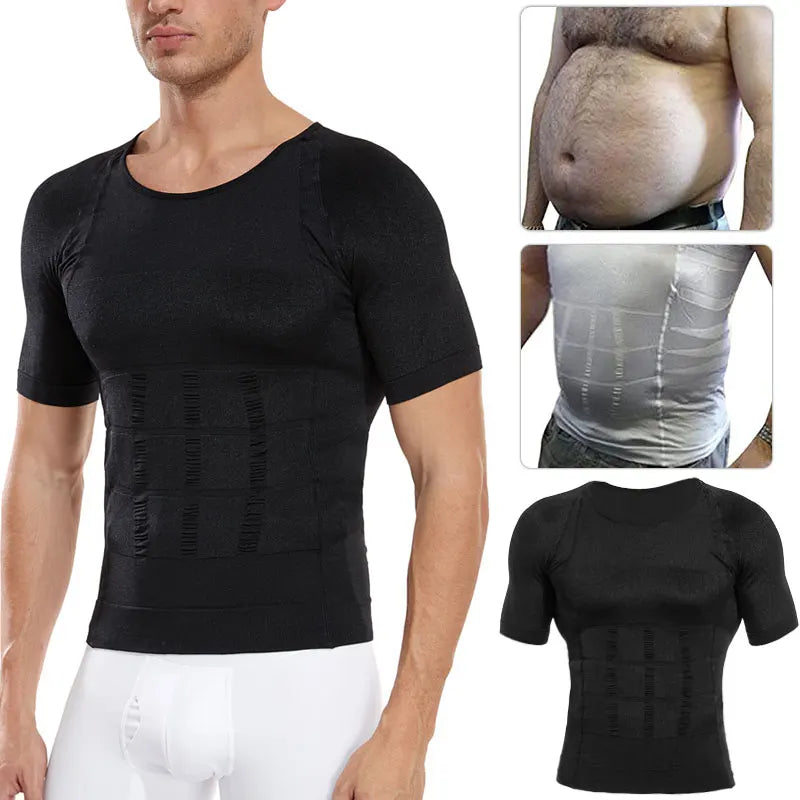 Men Slimming Body Shaper Compression Shirt Gynecomastia Slim Shapewear Belly Shapers Tummy Reducing Tops Waist Trainer Shapewear NovaCart