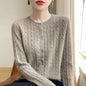 Long Sleeve Knitted O-neck Basic Thick Warm Cardigan