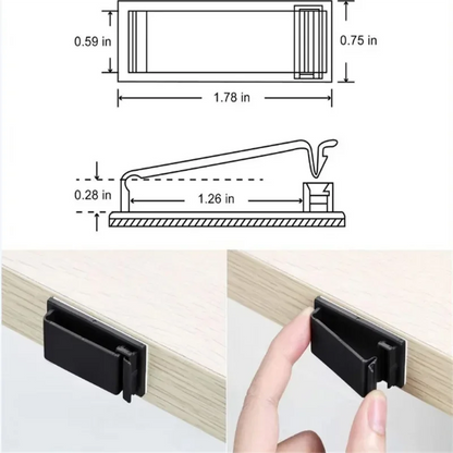 Cable Fixing Clip Cable Wire Sorting Buckle Chassis Organizer 19*47 Black and White Organizer Pi-Mart