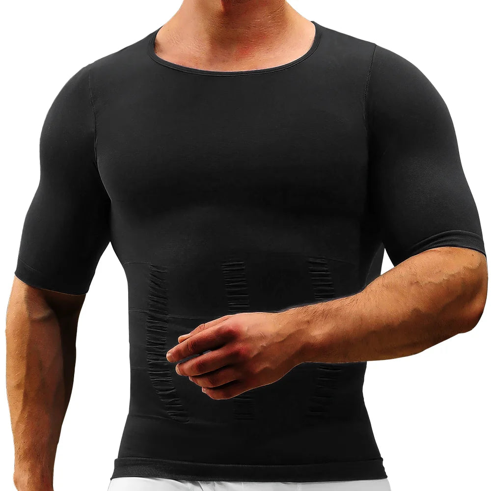 Men's Slimming Body Shapewear Posture Vest Tummy Abdomen Trimmer Compression Body Modeling Fat Burning Chest Tummy Shirts Corset NovaCart