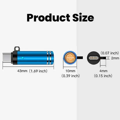 Mini Type C Mobile Phone Cigarette Lighter Air Blowing Cigarette Lighter Outdoor Safety USB C Lighter Adapter For iPhone 17 Pro Pi-Mart