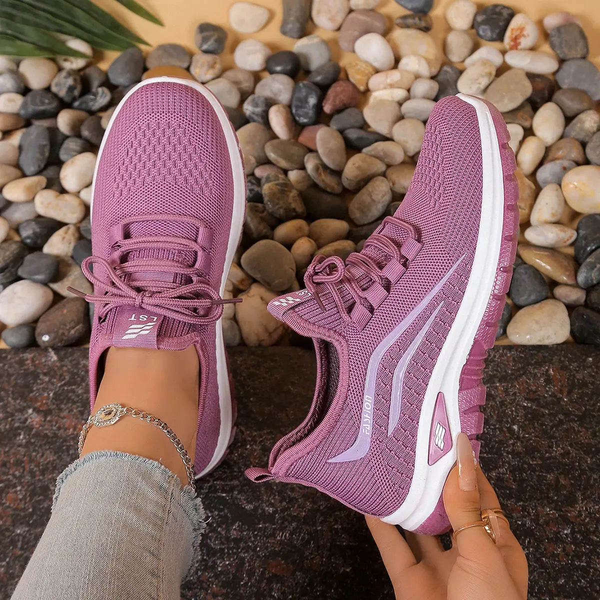 Women's shoes, soft soles, not tired feet,summer sneakers platform shoes, flying weaving, breathable women's sneakers shoes NovaCart