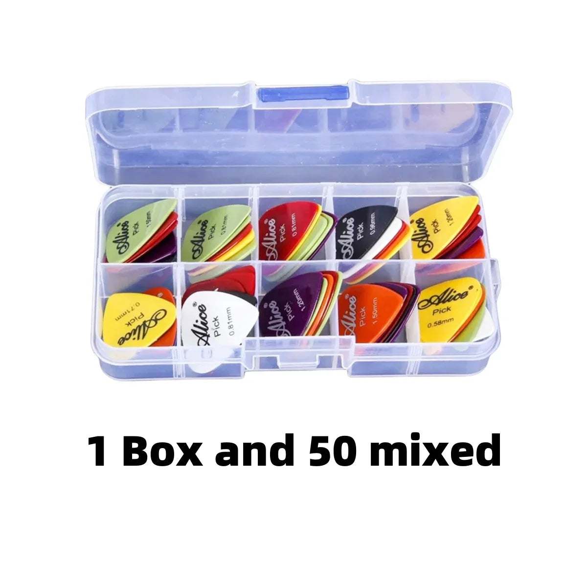 Multicolor Guitar Picks 24/50/100 Pieces Mixed ABS Premium Plastic Guitar Picks for Acoustic Electric Guitars Bass Or Ukulele Pi-Mart