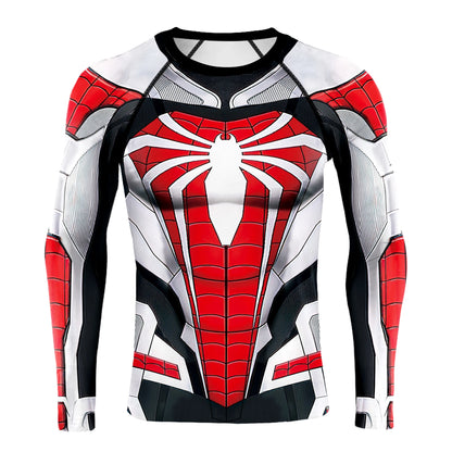 Fashion Comics Spider Cosplay 3D Printed Men's Long Sleeve T-shirt Superhero Tee Casual Loose Fitness Sports Tops Street Clothes NovaCart