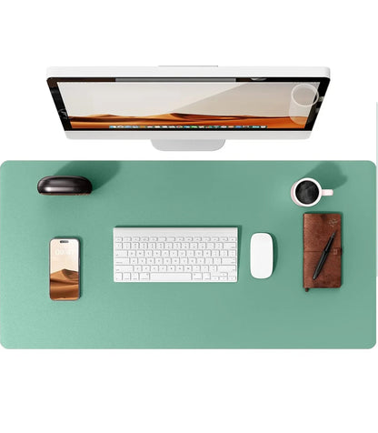 Large Mouse Pad,Office Desk Mat, Leather Desk Pad Protector, Non-Slip PU Leather Desk Blotter, Laptop Desk Pad Pi-Mart