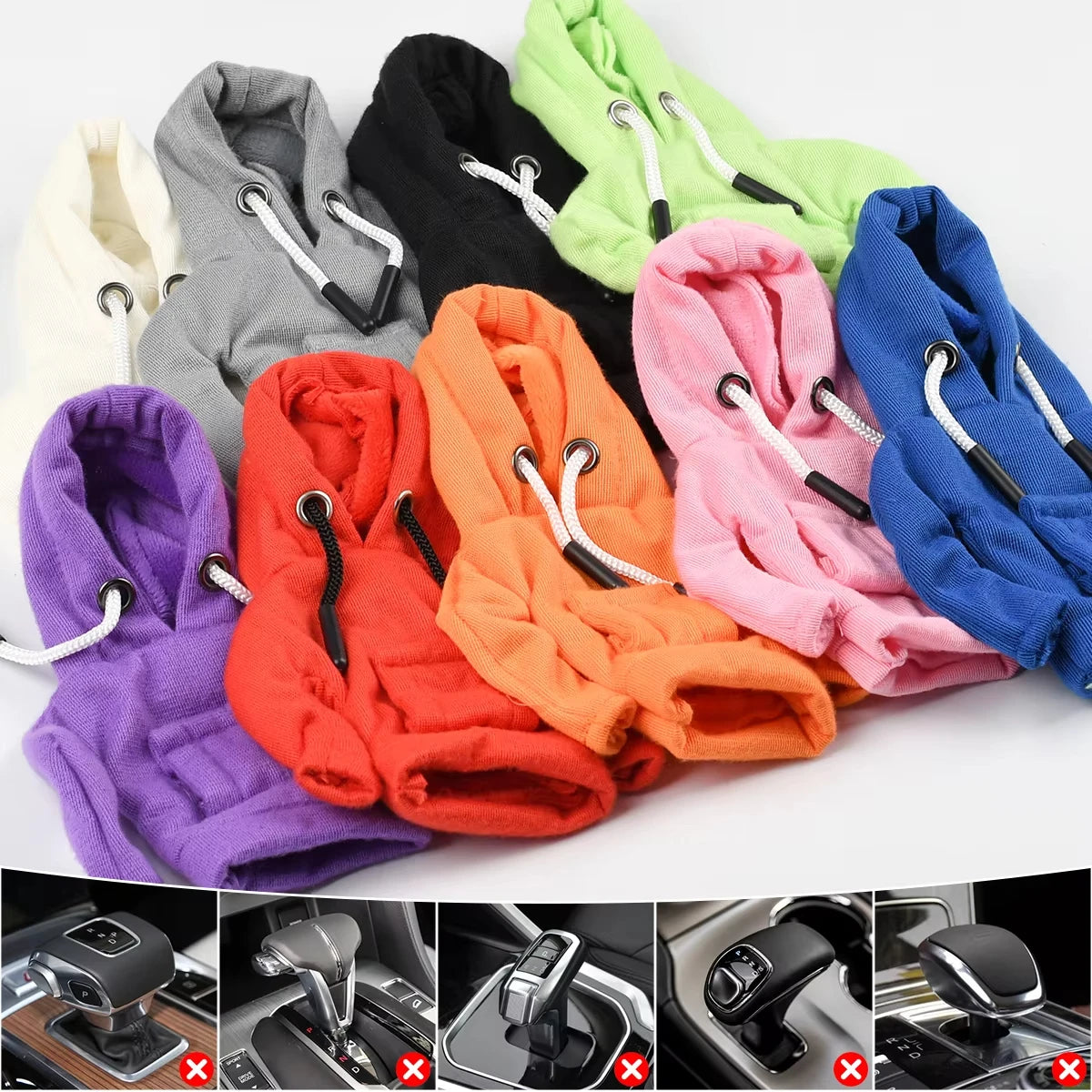 Gear Shift Mini Hoodie Cover Shift Cover Gear Handle Decoration Fits Manual Automatic Universal Car Shift Lever Interior Decor NovaCart