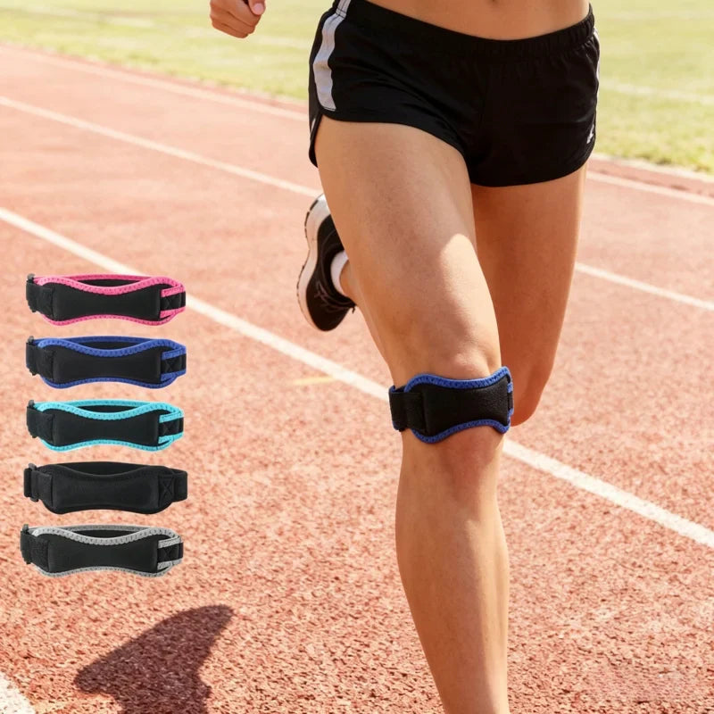 1 Piece Knee Patellar Tendon Knee Support Strape Brace Adjustable Shock Absorption Compression Knee Pad Sleeve for Basketball Pi-Mart