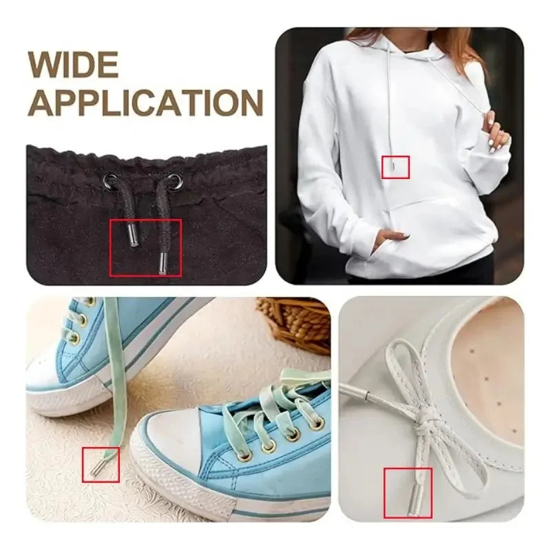 10pcs Heavy Duty Cord Locks Adjustable Metal Clips Secure Fastening for Shoelaces Bags Hoodies DIY Crafts Organizing Cables NovaCart