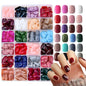 576pcs Short Round Square Fake Nails Glossy 24 Solid Colors Press on Nails Full Cover Artificial  Fingernail False Nail Tips #XS NovaCart