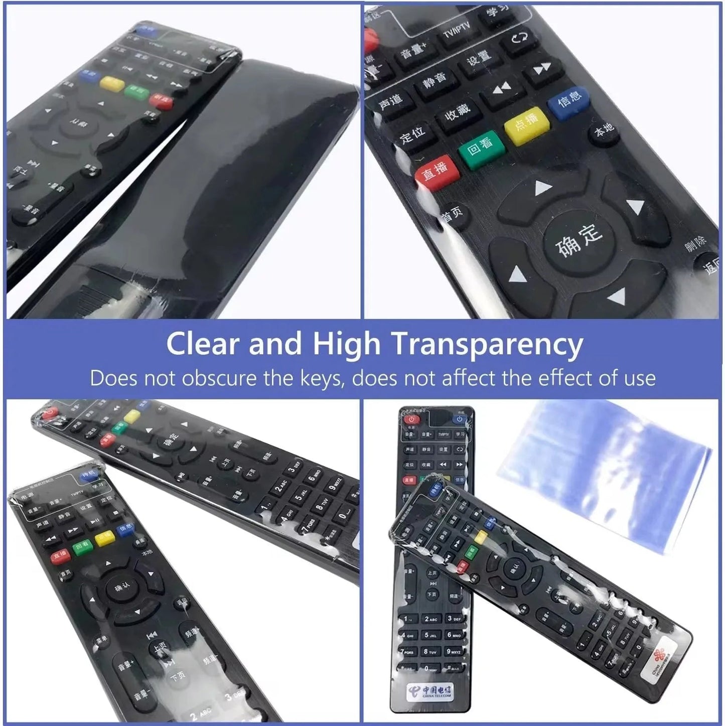 1/5/10/20Pcs Transparent Shrink Film Bag Anti-Dust Protective Case Cover for Tv Air Conditioner Remote Control Shrink Plastic Pi-Mart