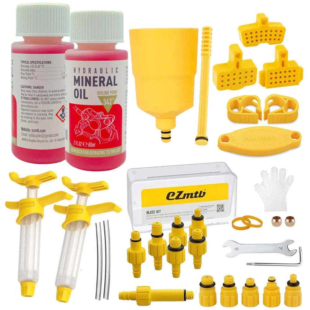 Bicycle Brake Mineral Oil 60ML Bike Hydraulic Disc Brake Oil Bleed Kit For SHIMANO TEKTRO SRAM NUTT Series Brake Repair Tools Pi-Mart