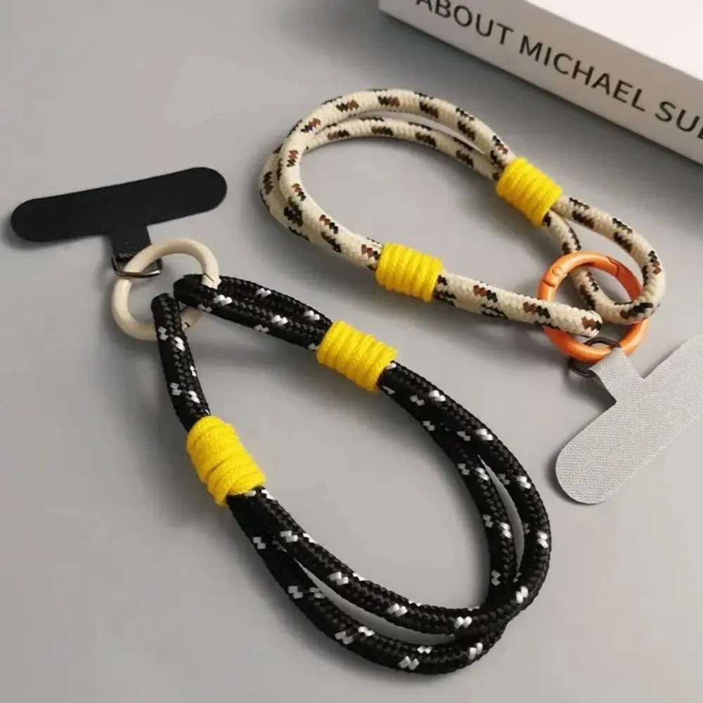 Portable Phone Lanyard Phone Hanging Rope Fashion Candy Color Phone Wrist Straps Nylon Anti-lost Rope Keychain Phone Accessories NovaCart