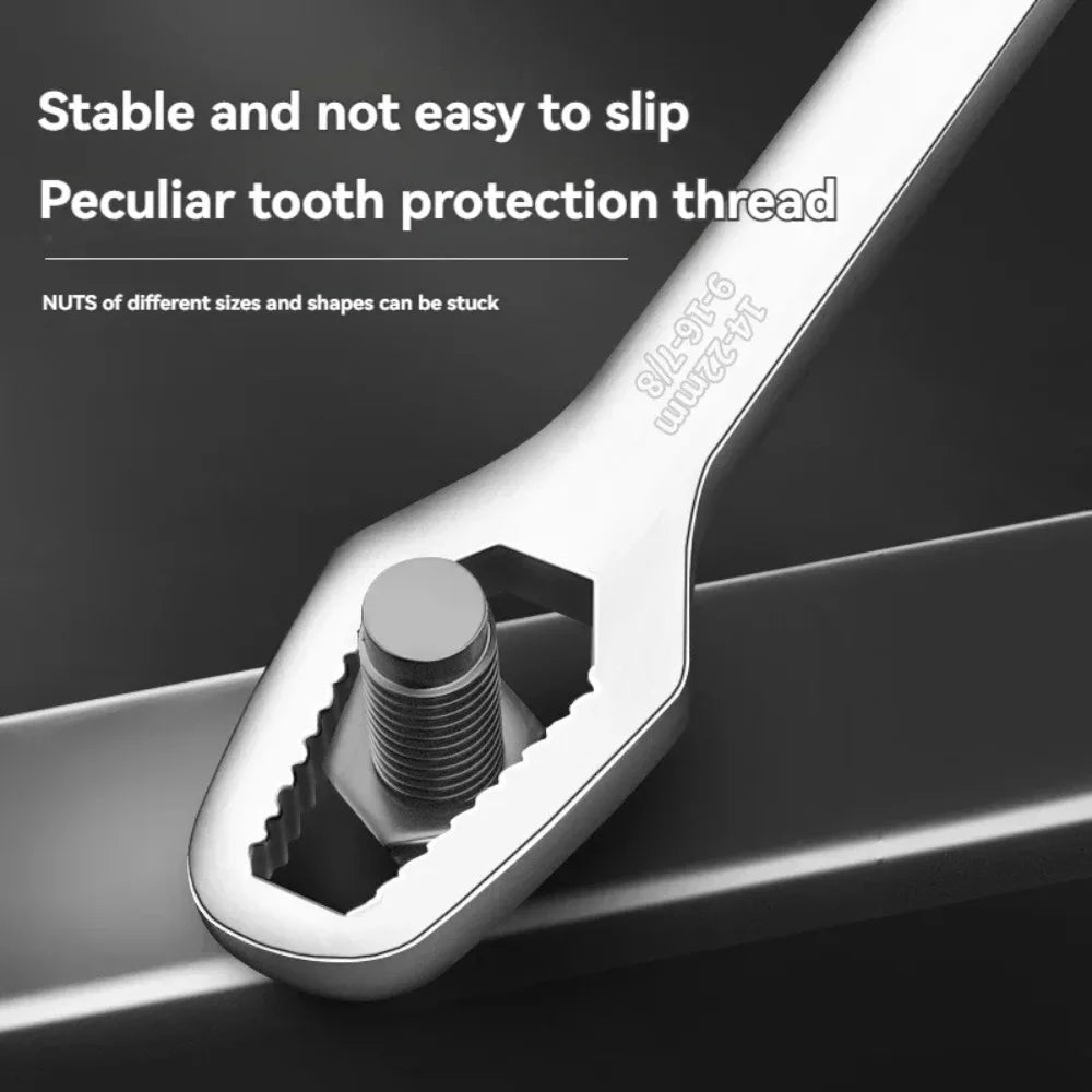Universal Adjustable Torx Wrench 3-17mm Double-Headed Self-Tightening Glasses Wrench Board for Factory Hand Tools Spanner Pi-Mart