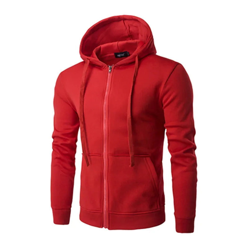Autumn Men Sweatshirts Long Sleeve Jacket Hoodie Zipper Closure Jacket Male Hoodies Sweatshirt Slim Fit Male Clothing NovaCart