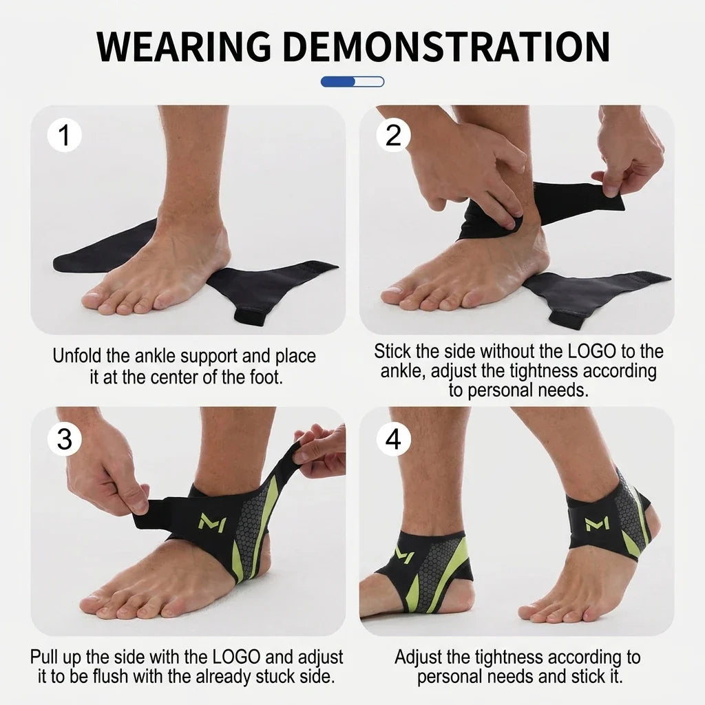1Pcs Ankle Protectors Running Joint Strain Ankle Wear Tear Anti-fracture Ankle Protector Basketball Soccer Men Women Pi-Mart