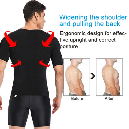 Mens Compression Shirt Undershirt Slimming Tank Top Workout Vest Abs Abdomen Slim Body Shaper NovaCart