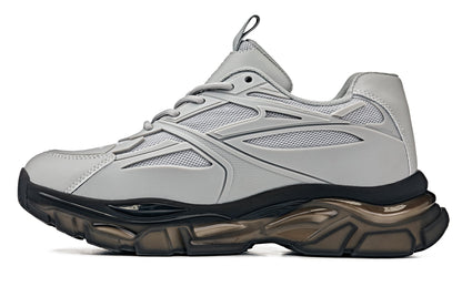 CALTO - S5281 - 2.6 Inches Taller (Cement/Translucent Onyx Sole) - Chunky Sole Sporty Sneakers Tallmenshoes.com