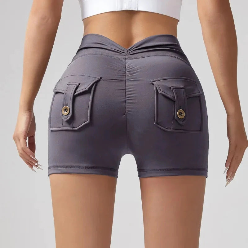 🍑 Wrinkled High-Waist Pocket Leggings for Women FitiqueFit