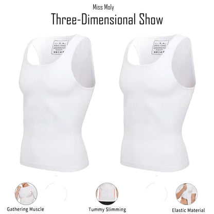 Mens Slimming Body Shaper Chest Compression Shirts Tummy Control Shapewear Gynecomastia Abdomen Slim Vest Waist Trainer Corset NovaCart