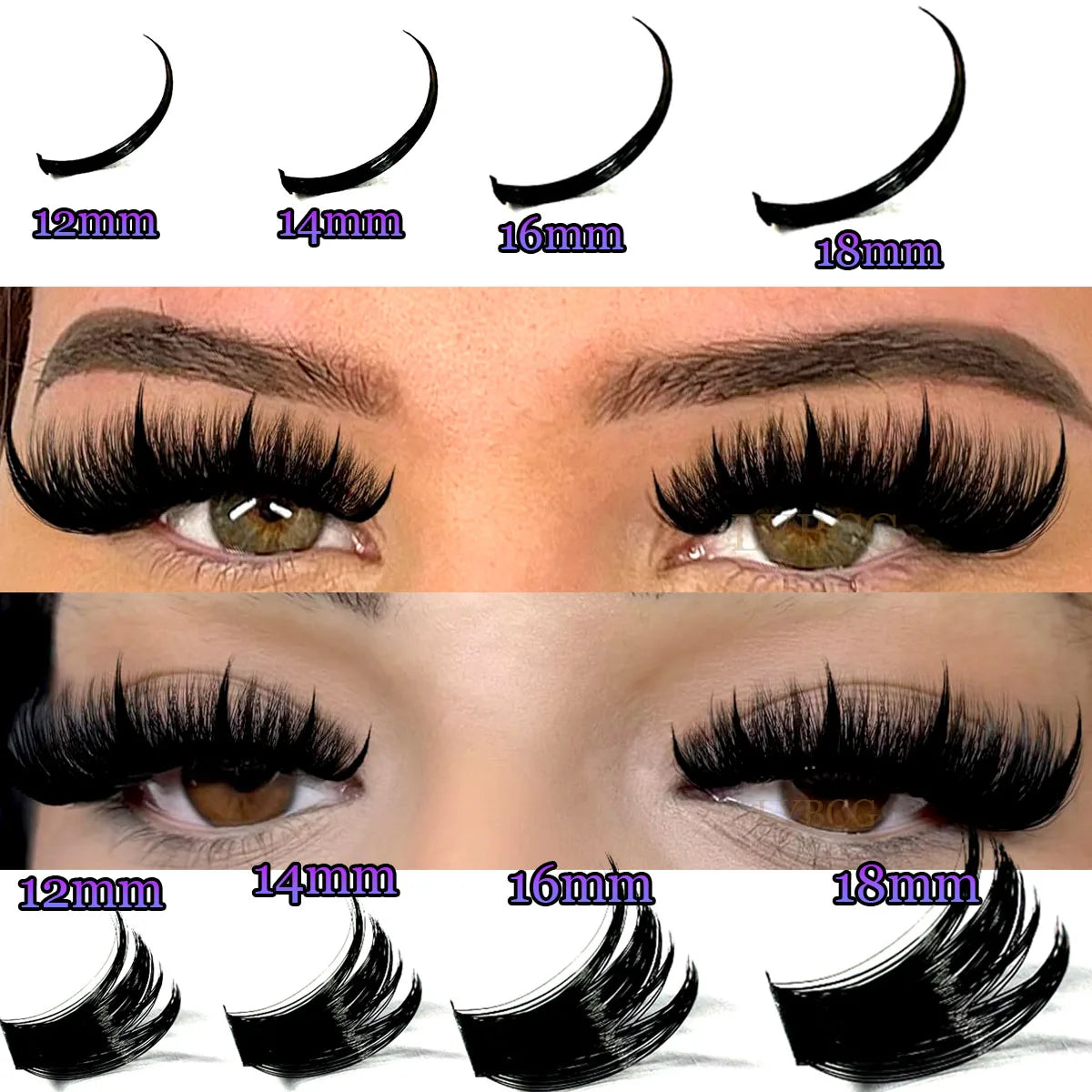Lash Clusters 100D Lash Spikes Eyelash Clusters Volume Individual Lashes DIY Spiky Lash Extension Mega Cluster Eyelash Extension NovaCart