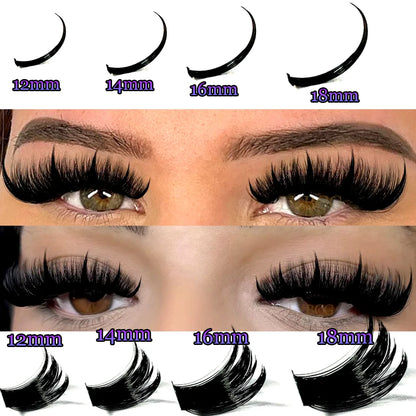 Lash Clusters 100D Lash Spikes Eyelash Clusters Volume Individual Lashes DIY Spiky Lash Extension Mega Cluster Eyelash Extension NovaCart