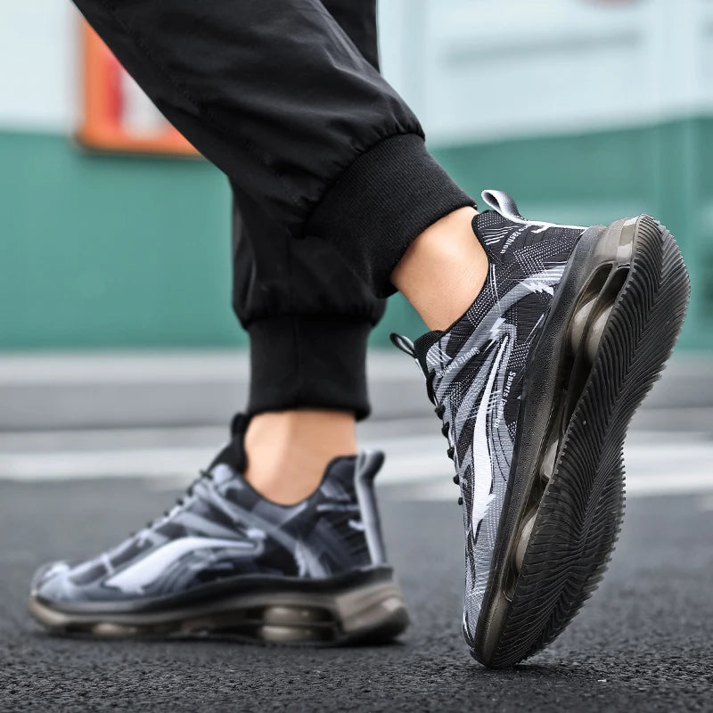 Men's Fashionable Basketball Shoes, with Air Cushioning, Comfortable and Non-Slip, Breathable and Shock-Absorbing, Suitable for Men's Outdoor Activities NovaCart