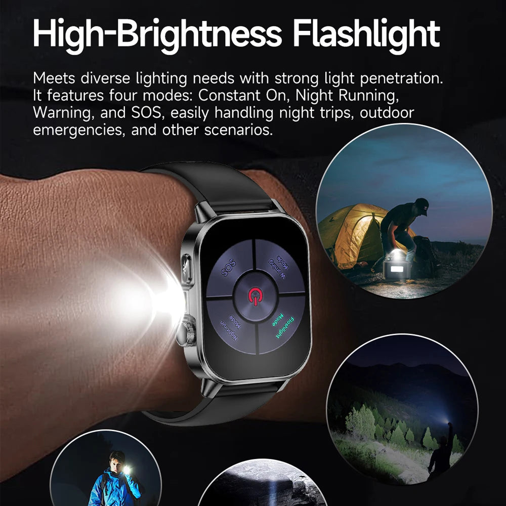 2026 New Model Uric Acid & Lipid Health Analysis Smart Watch Men ECG+PPG Bluetooth Call 2.01-inch Flashlight Smartwatch Women NovaCart