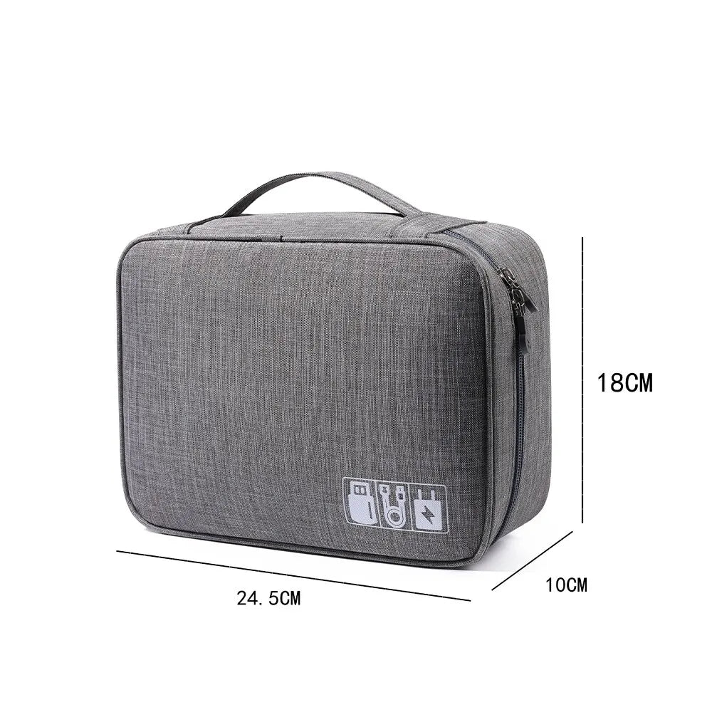 Cable Storage Bag Waterproof Digital Electronic Accessories Organizer Portable Travel Cable Organizer Case For USB Cable Charger Pi-Mart