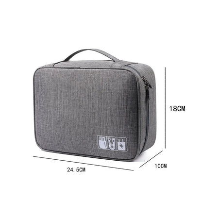Cable Storage Bag Waterproof Digital Electronic Accessories Organizer Portable Travel Cable Organizer Case For USB Cable Charger Pi-Mart