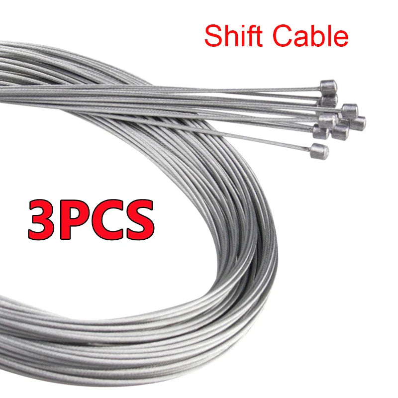 10/5/3/1PC 2M MTB Bicycle Brake Line Bicycle Speed Line Fixed Gear Shifter Gear Brake Cable Set Core Inner Wire MTB Road Bike Pi-Mart