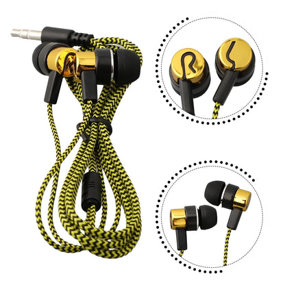 3.5mm In-Ear Wired Headphone 2 Basic Box Bass Stereo Earbuds Mobile Headphone Noise Cancelling Superb Bass Stereo Earphone Pi-Mart