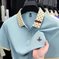 Personality letter jacquard lapel short sleeve T-shirt men high-end brand Little Bee embroidery fashion trend summer polo shirt NovaCart