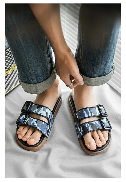 Summer beach slippers men's fashion comfortable breathable sandals ultra-light indoor and outdoor men's slippers plus size 46 47 NovaCart
